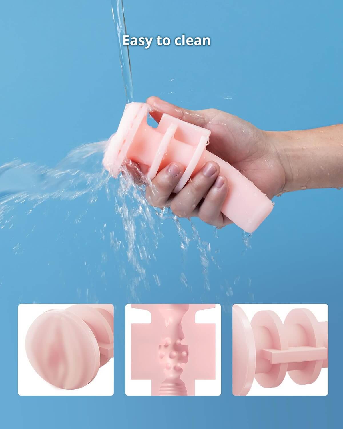 Solace Pink vagina insert - easy to clean