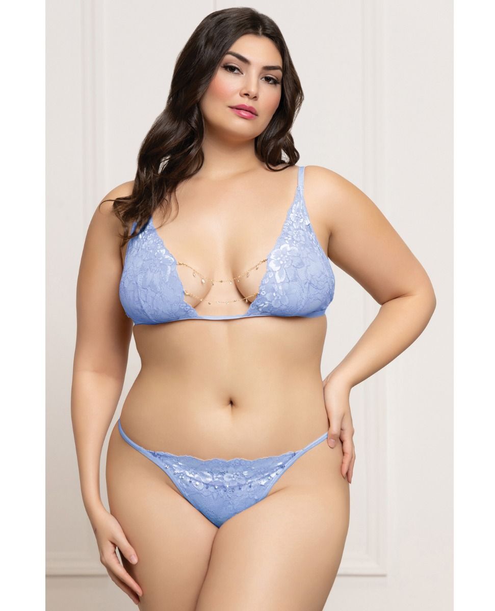 Purple Lace lingerie set  - Plus Size