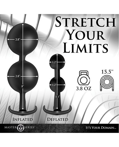 Inflatable anal beads