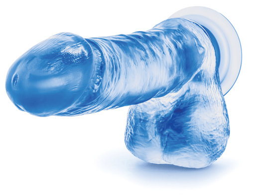 sweet and hard dildo - blue side profile view
