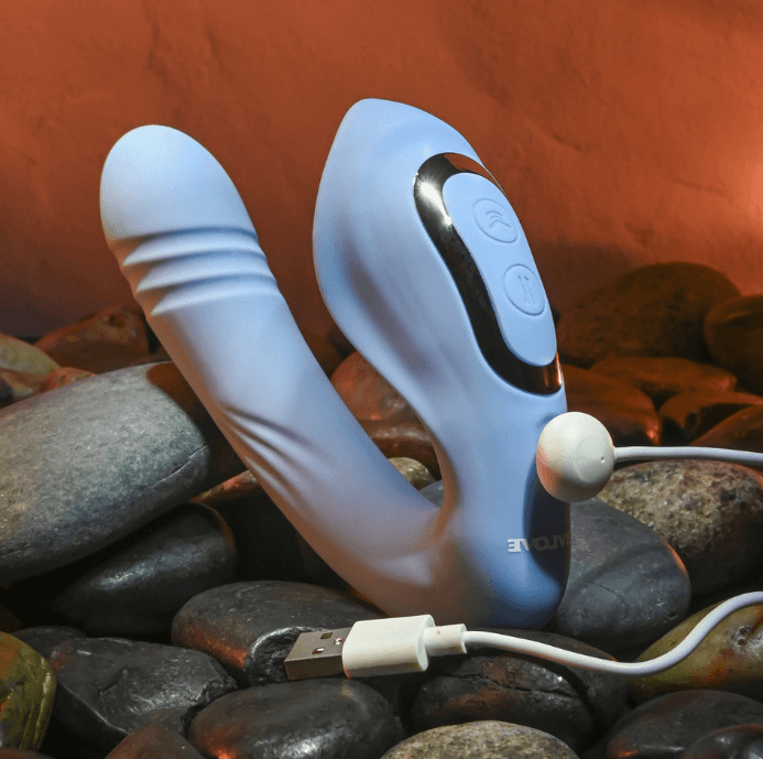 Tap & Thrust Rechargeable vibrator with USB cord