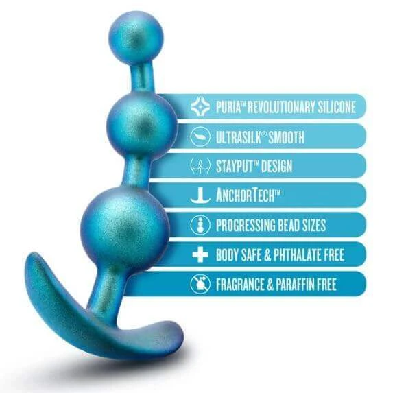 Matrix teal anal beads features