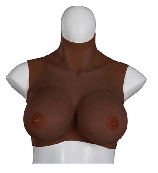 Trans large D Cup breast forms - black