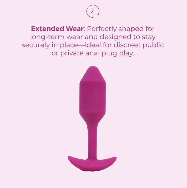 Vibrating snug plug for extended wear