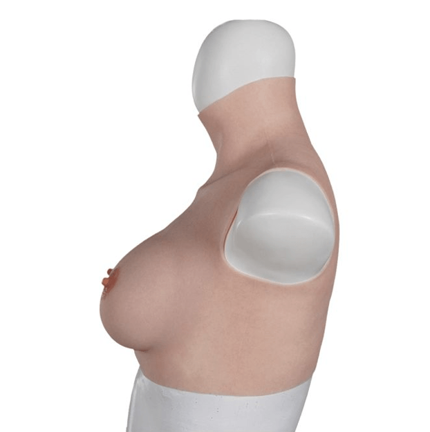White B Cup breast forms - side profile