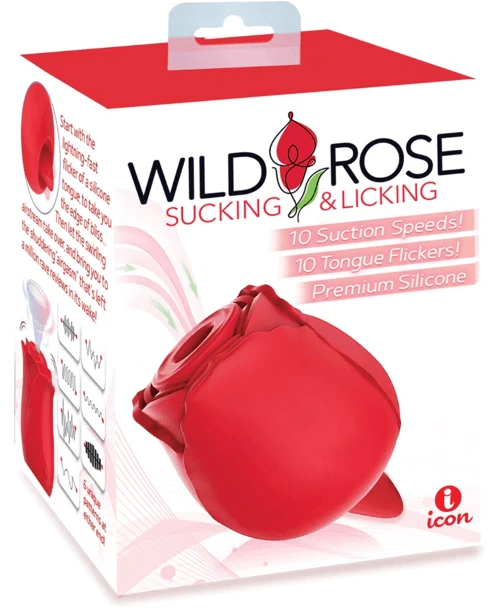 wild rose sucking licking vibe in retail packaging