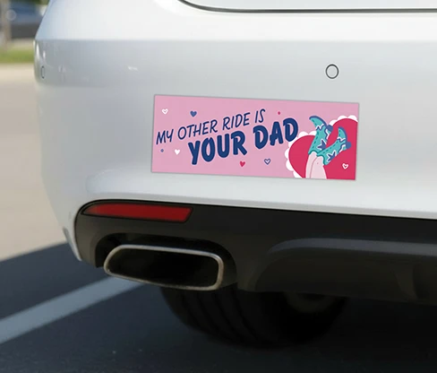 My Other Ride Is Your Dad Bumper Sticker
