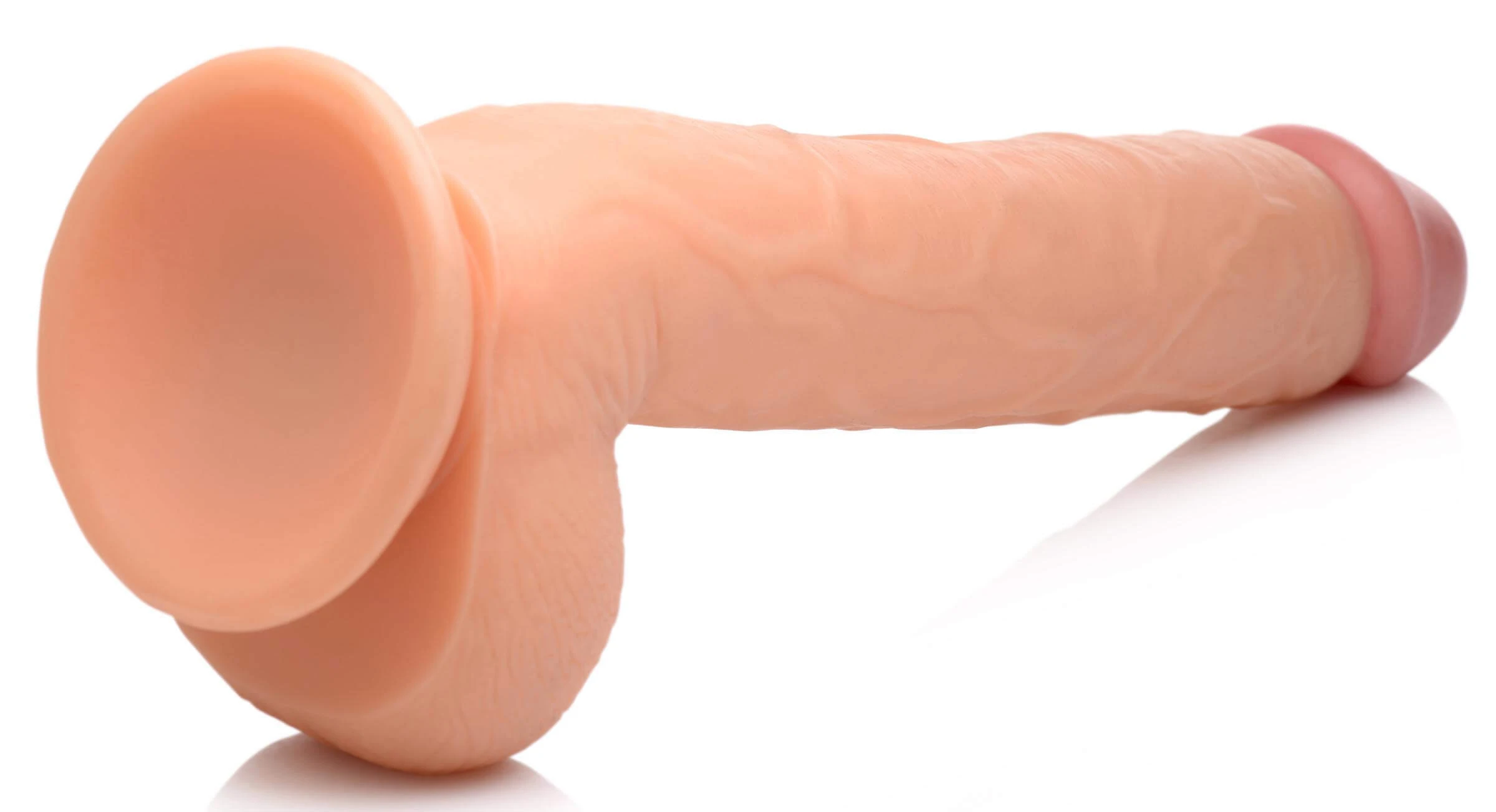 Master Cock's Long Logan Dildo, showing large suction cup base