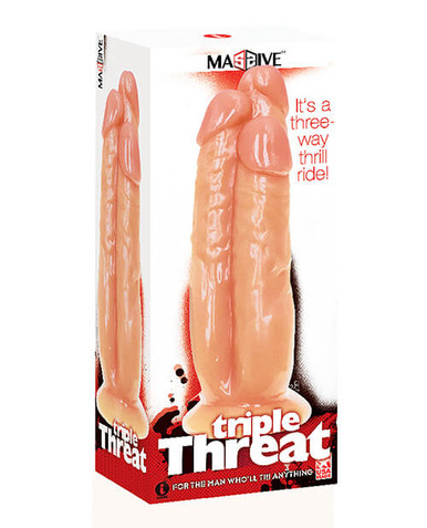 Triple Threat 3 Cock Dildo - Three Dicks, One Hole! | Tabutoys.com