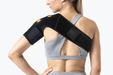 Myovolt vibration shoulder brace is a wearable muscle recovery device that delivers vibration massage to relieve shoulder pain and stiffness. Lightweight, comfortable and effective in 10 minutes for daily treatment to promote localized circulation, ease discomfort and increase mobility of the left or right shoulder.
