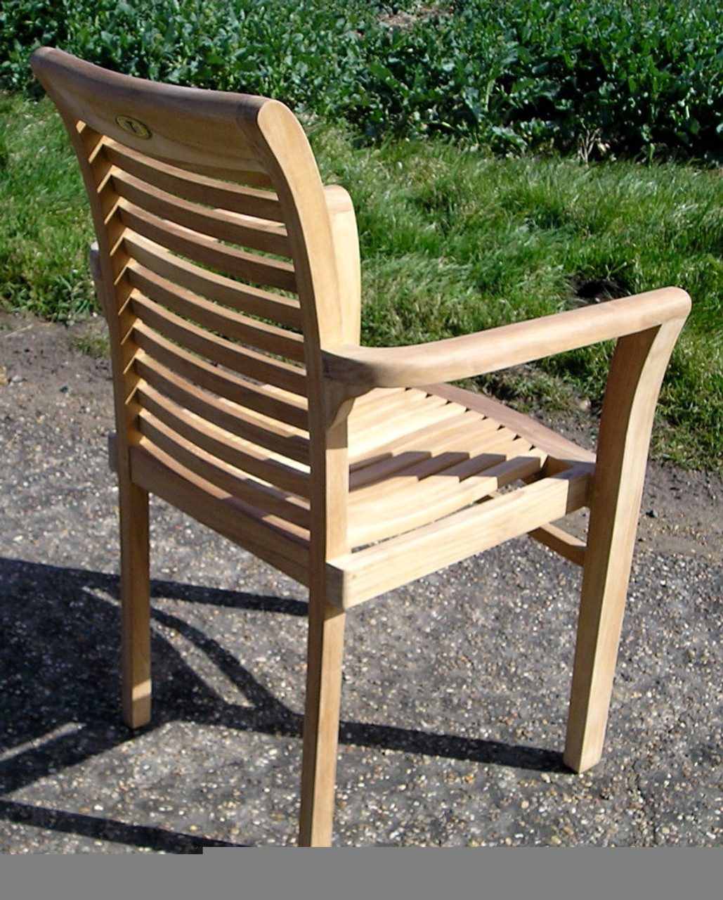 Stackable teak 2025 garden chairs