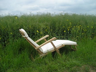 Teak Steamer Recliner Chair