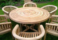 Turnworth 150 cm Teak Round Ring Table and Chairs