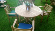 The round teak gateleg table