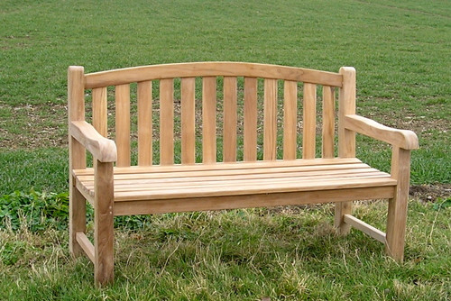 Aldeburgh Deluxe Curved Back 5ft Teak Bench