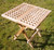 50cm Folding Square Teak Picnic Table