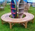 Round Backless Deluxe Tree Bench 220/120cm Chairs and Tables Chairs and Tables UK - Teak Garden Furniture New physical Teak Garden Benches Round Backless Deluxe Tree Bench 220/120cm