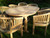 Oval Teak Table Set Extending Double Leaf with Banana Arm Chairs Chairs and Tables Chairs and Tables UK - Teak Garden Furniture New physical Teak Garden Furniture Sets Oval Teak Table Set Extending Double Leaf with Banana Arm Chairs