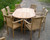 Oval Teak Extending Double Leaf Table Set with Lovina Stacking Chairs Chairs and Tables Chairs and Tables UK - Teak Garden Furniture New physical Teak Garden Furniture Sets Oval Teak Extending Double Leaf Table Set with Lovina Stacking Chairs