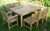 rectangular table with arm chairs