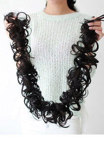 LONG NATURAL BLACK SOFT NON SHINY REALISTIC HAIR FOR TYING BUN/PONYTAIL/VOLUME  LONG NATURAL BLACK SOFT NON SHINY REALISTIC HAIR FOR TYING BUN/PONYTAIL/VOLUME