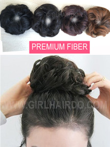 #013 SOFT MANDU DONUT SCRUNCHIE BUN --premium realistic  non shiny