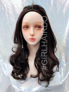 H9072/4 brownish black partial wig