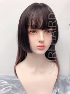SW36M GIRLHAIRDO TOYKO STYLE PREMIUM MEDIUM LENGTH SKIN WIG SMOKEY PINK OMBRE 50CM