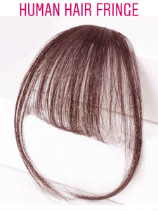 100% PREMIUM HUMAN HAIR AIRY FRINGE CHOCO BROWN