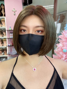 Long fringe sleek bob Long fringe sleek bob
