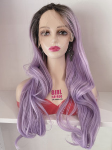 Long purple free parting wig Long purple free parting wig