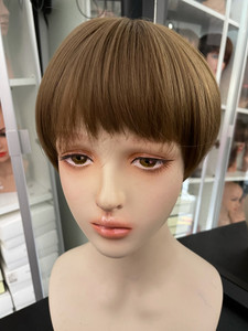 Light ash brown short bob