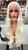 Platinum blonde Long wavy soft curls lace front wig