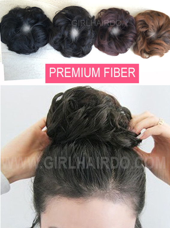 #013 SOFT MANDU DONUT SCRUNCHIE BUN --premium realistic  non shiny