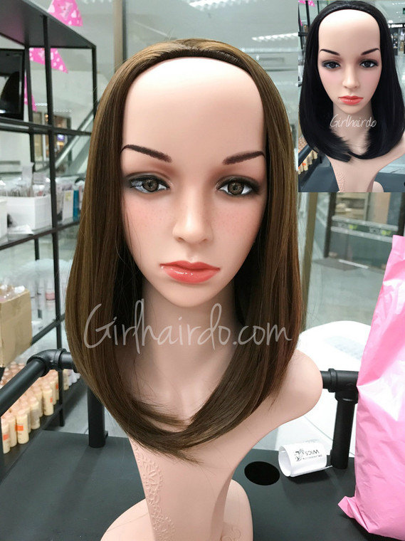 #5018 non shiny very natural half wig