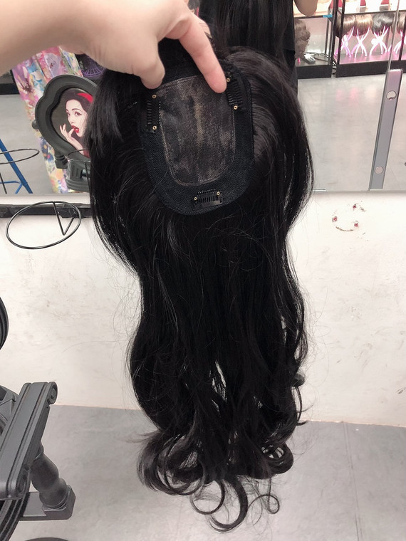 GIRLHAIRDO PREMIUM TOP COVER BLACK LONG SOFT CURLS TOP COVER (NOT A FULL WIG)