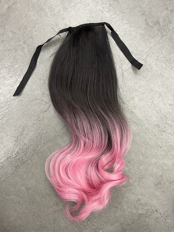 Ombré pink ponytail