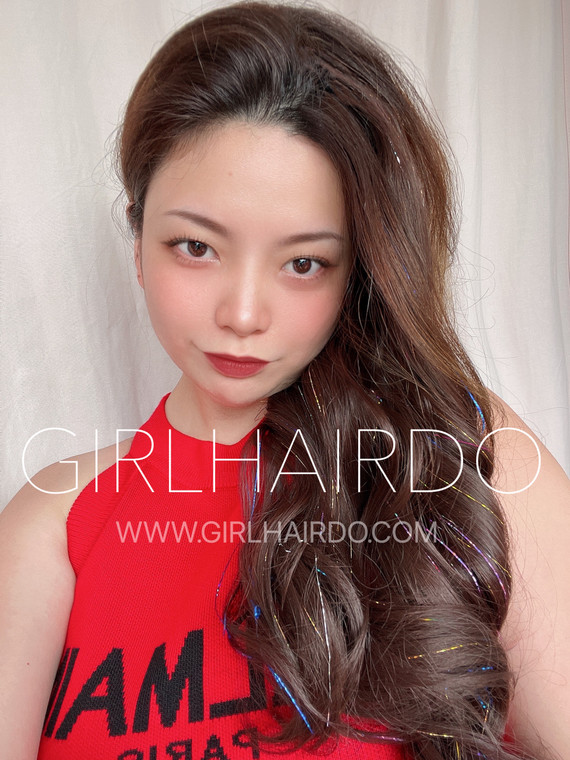 Dark Brown Bling Hair Extensions