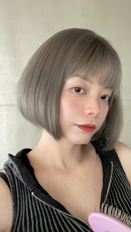 GREY SHORT CHIC BOB WIG