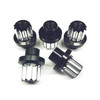 Billet Aluminum Lug Nuts Black Contrast Short Shank