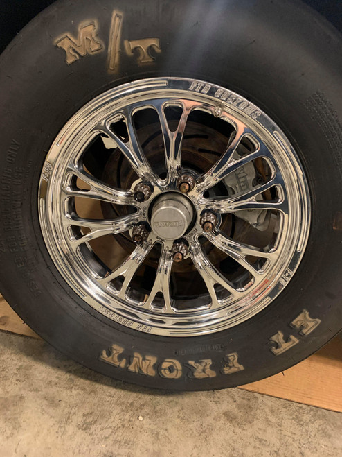 FTD 15x3.5" F-15 Polished Drag Racing Wheels FTD 15x3.5" F-15 Polished Drag Racing Wheels