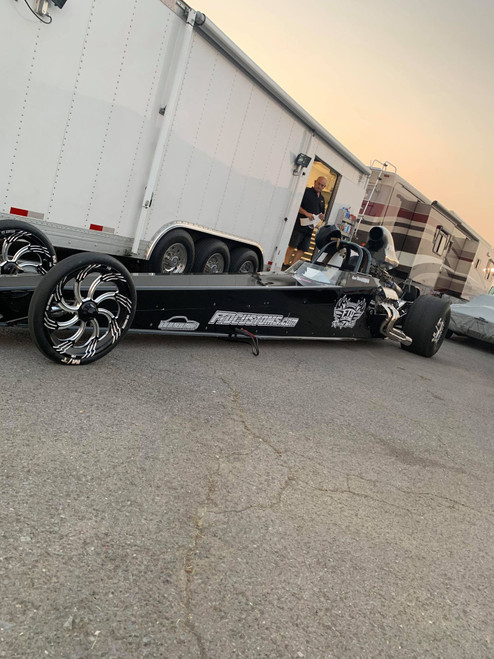 FTD Slasher Black Contrast Dragster Front Wheels FTD Slasher Black Contrast Dragster Front Wheels