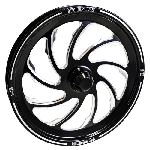 FTD B-52 Black Contrast Dragster Front Wheels