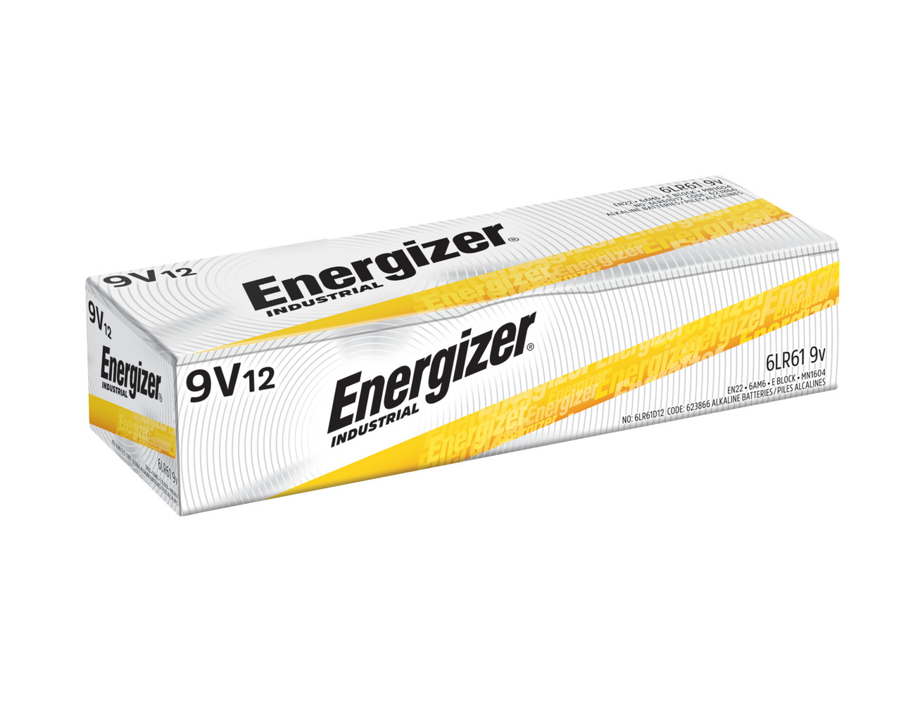 vervagen Agressief Tapijt Energizer Industrial 9 Volt Alkaline Batteries - Box of 12