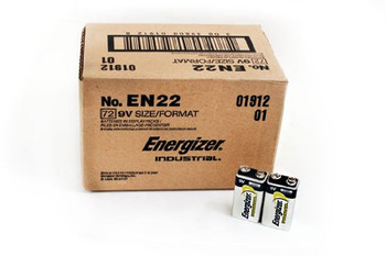 Energizer Industrial 9 Volt Alkaline Batteries - Case of 72