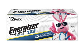 Energizer Industrial 123 3V Lithium Batteries 12/pack
