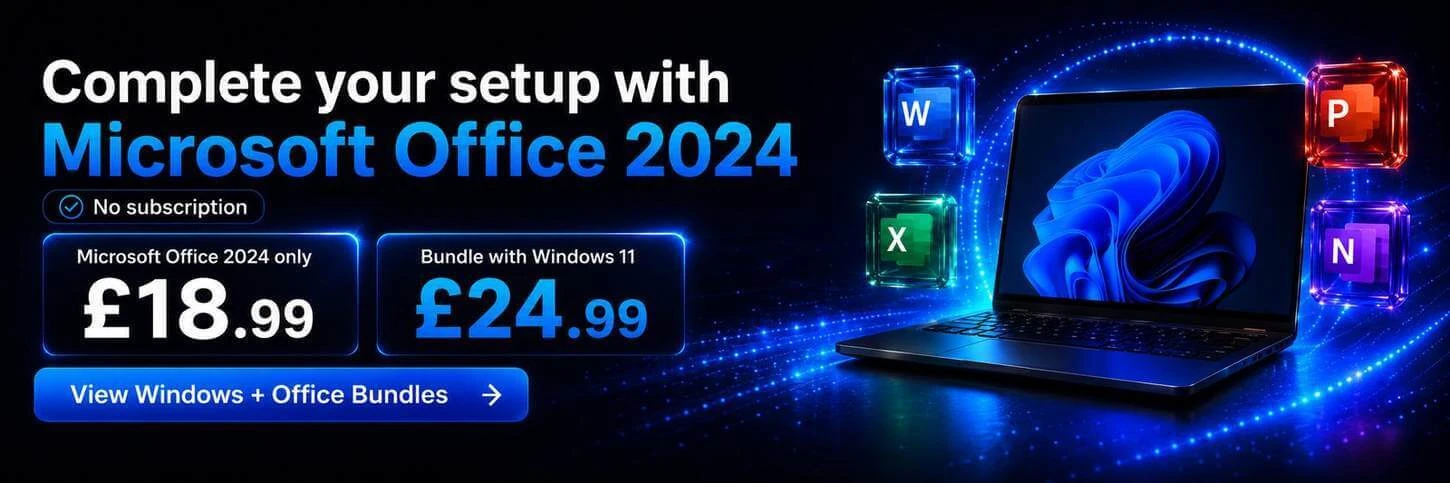 Windows 11 and Microsoft Office 2024 bundle offer with no subscription