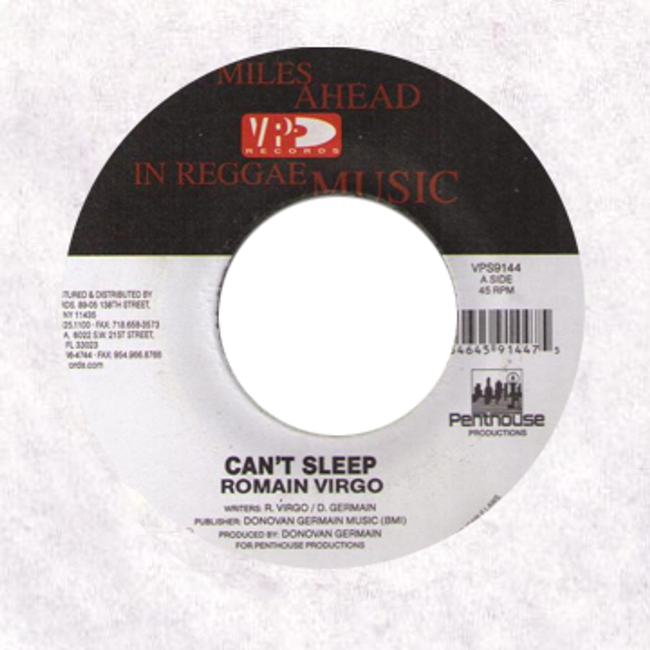 Can't Sleep - Romain Virgo (7 Inch Vinyl)