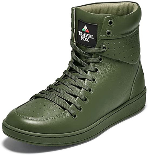 Travel Fox Lace-up High Top - Olive Green 