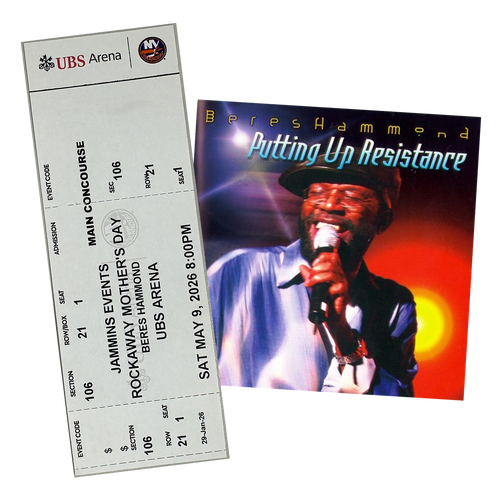 Rockaway Mother's Day Concert - Ticket + Beres Hammond/Putting Up A Resistance (CD)